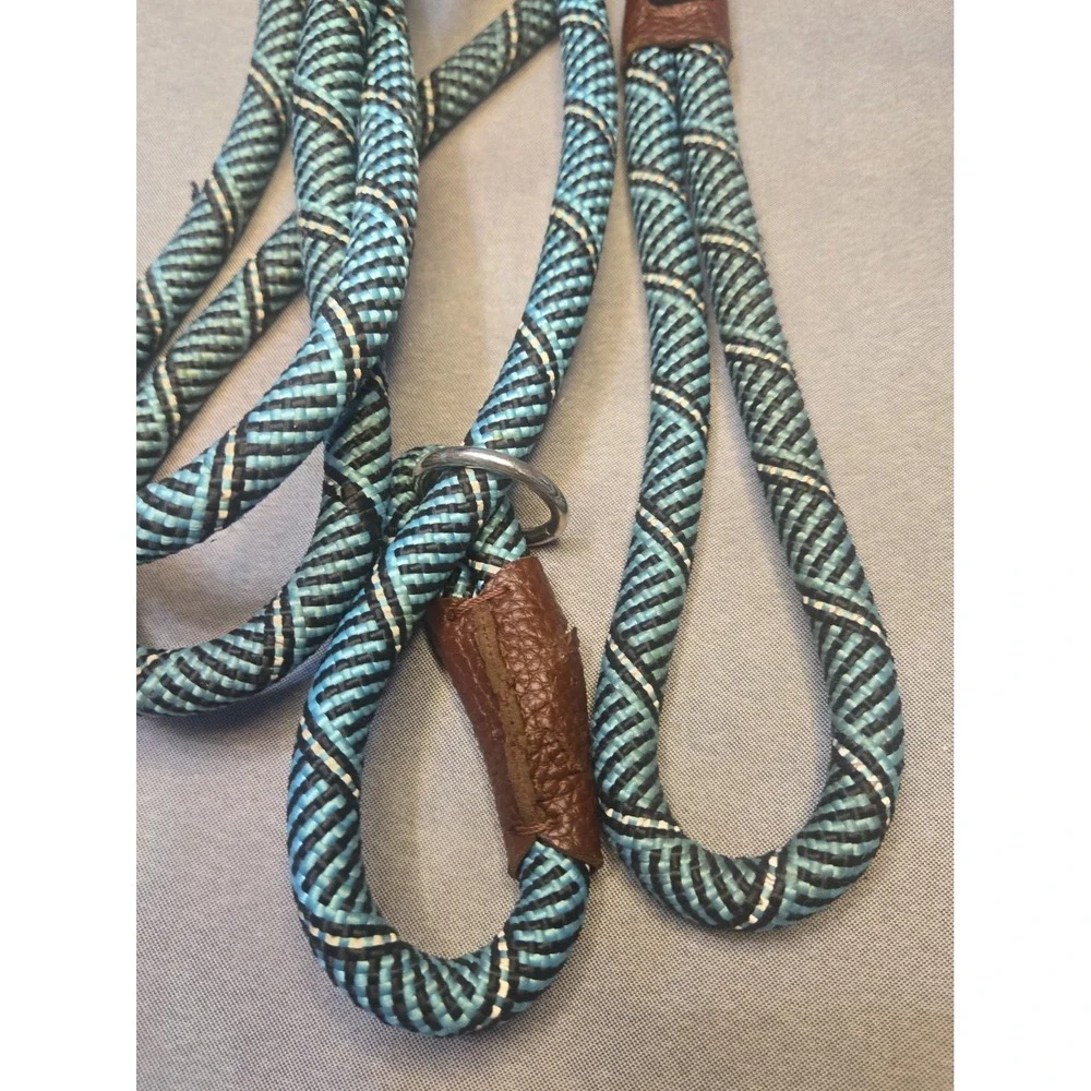Friends Forever Durable Dog Rope Slip Leash 6ft Reflective Training Lead Teal